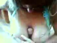 Big tits babe making a huge dick cum with her boobs